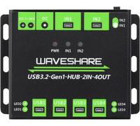 Hamiltion-Industrial Grade Powered Usb Hub, Extending 4X Usb 3.2 Ports, Switchable Dual Hosts, Multi Protections, Compatible With Windows 11/10/8.1/8/7/Xp