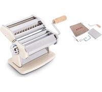 Hamiltion-Ipasta Ligne Classique. Machine À Pâtes. 100% Fabriqué En Italie. Machine À Pâtes Fraîches En Acier. Laminoir Manuel Avec Manivelle. Crée Lasagnes, Tagliolini, Fettuccine. Crème.