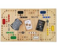 Hamiltion-Jeu De Société Familial De Tac-Tik De 2 À 6 Joueurs, 7 Ans Et +, Plateau Modulable Magnétique, Fabrication Artisanale, Bois D'hévéa Massif, Écoresponsable, Normes Ce, Marque Française