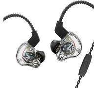 Hamiltion-Kbear Ks1 In Ear Monitor Intra-Auriculaires Iem Écouteurs Intra-Auriculaires Filaires Simples Dd Casque Antibruit Pour Musiciens Chanteurs (Transparent, Avec Micro)