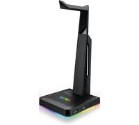 Hamiltion-Keeper Hs-131, Support Pour Casque De Jeu, Led Rvb Effet Breathing, 2 Ports Usb, Adaptabilité Universelle, Base Antidérapante, Câble Anti-Noeud En Pvc, Idéal Pour Pc, Et Tablettes