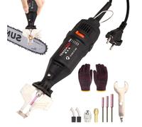 Hamiltion-Kit D'Affûteuse De Chaînes De Tronçonneuse Sans Fil 180W Outil De Meulage De Moulin Électrique À Main Affûteuse De Chaîne À Main (Noir)