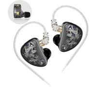 Hamiltion-Kz As24 Écouteurs Intra-Auriculaires Réglables À 8 Vitesses, 256 Options De Réglage Des Iem Avec Embouts En Mousse À Mémoire De Forme (Couleur Pistolet, Version Réglable Sans Micro)