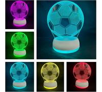 Hamiltion-Lampe De Nuit Football Lampe 3d Illusion Optique Lampe De Chambre Lampe Led Multi Couleurs Changeantes Cadeaux D'anniversaire Pour Garçons Et Décoration De Chambre