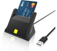 Hamiltion-Lecteur Carte Identité Belge-Lecteur Carte A Puce Usb-Aucun Pilote Requis-Led D'État D'Alimentation-Prend En Charge Les Cartes À Puce/Cac/Carte D'Identité À Puce/Banque Ic/Carte De Santé, P