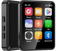 Hamiltion-Lecteur Mp3 Mp4, Lecteur De Musique Mp3 Avec Écran Tactile Complet De 2,4 Pouces Et Mémoire, Lecteur Mp3 Classique Haut-Parleurs Hd Intégrés, Prise En Des (Sans Carte