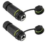 Hamiltion-Lot De 2 Connecteurs Rj45 8P8C Cat7 Femelle Vers Femelle, Adaptateur De Montage Sur Panneau Rj45 Cat7, Étanche Ip68 Pour L'Extérieur Ethernet Lan