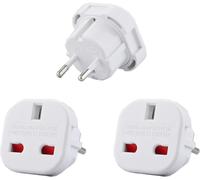 Hamiltion-Lot De 3 Adaptateurs De Voyage Uk Vers Prise Européenne,Convertisseur Uk Vers Europe De Type C/E/F Pour L'Espagne,La France,L'Italie,Le Portugal,La Pologne,La Grèce,Les Pays-Bas,La