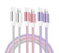 Hamiltion-Lot De 3 Câbles De Charge Rapide Pour Iphone-2 M-En Nylon Tressé-Compatible Avec Iphone 14/13/12 Pro Max/11/Xs/Max/Xr/X/8/7/6s/Se/5