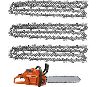 Hamiltion-Lot De 3 Chaînes De Tronçonneuse De 35 Cm-3/8"" Lp-52 Maillons D'Entraînement De 1,1 Mm-À Faible Rebond-Compatible Avec Einhell-Ge-Lc 18/25 Li, Bosch Ake 35S, Makita, Dolmar, Ryobi, Oregon