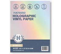Hamiltion-Lot De 36 Feuilles De Papier Autocollant En Vinyle Imprimable A4-Papier Vinyle Holographique Compatible Avec Les Imprimantes À Jet D'encre-Résistant Aux Déchirures Et Aux Rayures -