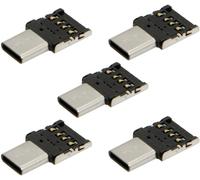 Hamiltion-Lot De 5 Adaptateurs Usb C Ultra Mini Vers Usb 2.0 Otg Pour Téléphone Portable, Tablette, Câble Usb Et Disque Flash Usb