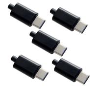 Hamiltion-Lot De 5 Connecteurs Smt Usb 3.1, Type C, Mâles, Avec 24 Broches-Avec Boîtier Noir