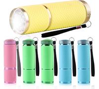 Hamiltion-Lot De 6 Mini Lampes De Poche : Lampe De Poche Led Avec 9 Led-Étanche-En Aluminium-Portable-Petite Pour L'école, L'extérieur, Le Camping, La Chasse, La Randonnée, L'urgence
