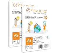 Hamiltion-Lot De Feuilles A5 De 80 G Avec 250 Feuilles Blanches,Papier Multifonction Pour L'école Et Les Environnements De Travail. Idéal Pour Imprimantes Laser-(500 Feuilles)