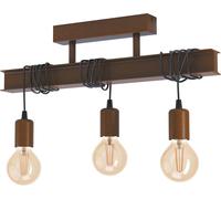 Hamiltion-Luminaire Plafonnier Townshend 4 À 3 Flammes, Lampe De Plafond Au Design Vintage Et Industriel En Métal Brun Antique Pour Salon, Chambre À Coucher Et Couloir, Douille E27