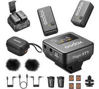 Hamiltion-Magic Xt1 Microphone Cravate Sans Fil Pour Appareil Photo (2 Tx + 1 Étui De Charge Rx), Mini Micro Avec Suppression Du Bruit, Batterie 16H, Écran Tactile 200 M, Microphone Sans Fil