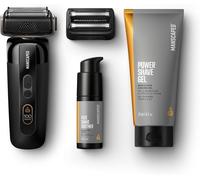 Hamiltion-Manscapedthe Chairman¿ Pro Package - Rasoir À Grille Pour Homme Avec Deux Lames Interchangeables, Tondeuse À Grille Et À Barbe De Trois Jours À Quatre Lames, Power Shave Gel, Face Shave Soo