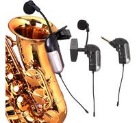 Hamiltion-Microphone D'Instrument Sans Fil, Microphone De Saxophone Sans Fil Uhf Pour Amplificateur De Voix De Haut-Parleur D'Instruments De Musique, Avec Clip De Récepteur