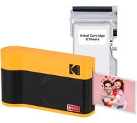 Hamiltion-Mini 2 Era Cadeau Noel 4Pass Imprimante Photo Portable (5,3X8,6Cm) (Jaune, Imprimante Photo + Imprimante Photo Portable + 8 Feuilles)