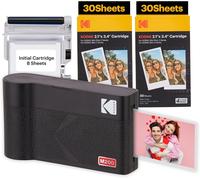 Hamiltion-Mini 2 Era Cadeau Noel 4Pass Imprimante Photo Portable (5,3X8,6Cm) (Jaune, Imprimante Photo Portable + 68 Feuilles (8 Feuilles Initiales + Paquet De 60 Feuilles))