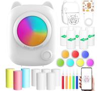 Hamiltion-Mini Imprimante Photo Portable, Imprimante Thermique Instantanée Sans Fil Bluetooth Avec 14 Rouleaux De Papier, Imprimante Intelligente Bluetooth Pour Ios & Android Pour D'Étiquettes, Image