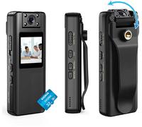 Hamiltion-Mini Stylo Pour Appareil Photo Personnel Hd 1080P Avec Écran Oled Pour Lecture, Objectif Rotatif À 180°, Appareil Photo De Poche Avec Audio Et Carte Micro Sd 32 Go