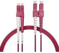 Hamiltion-Om4 Câble À Fibre Optique Lc/Upc Vers Sc/Upc (1 Câble, 2 M)-Câble Patch-Fibre Optique Duplex Multimode Lc/Sc