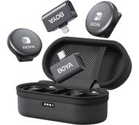 Hamiltion-Omic Microphone Sans Fil Pour Iphone, Android Avec Lightning, Pr Usb-C, Suppression Du Bruit, Autonomie De 15 H, Portée De 50 M, Microphone Iphone Pour Enregistrement Vidéo, Microphone Pour