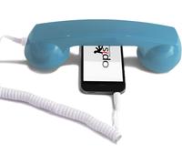 Hamiltion-Opis 60S Micro-Combiné Telephone Portable/Écouteurs Filaire/Casque Audio En Forme Combiné Téléphonique Compatible Avec Iphone Avec Lightning (Adaptateur Inclus) (Azure)