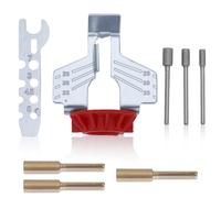 Hamiltion-Outils D'Affûtage Pour Tronçonneuse, 8 Pièces Accessoires Pour Lime À Meule Universelle Affûteur De Tronçonneuse Meule Kit Avec Guide D'Angle Et Des Limes À Meules