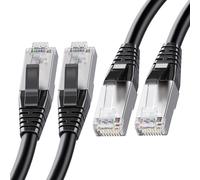 Hamiltion-Paquet De 2, 40 Gbps Court Cable Ethernet Cat 8 0,9 Cm En Noir (Câble Ethernet 2000 Mhz De Catégorie 8, Cable Rj45 Cat 8, Câble Ethernet De Gaming, Câble De Réseau Lan Cat 8)-0,9 Cm