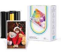 Hamiltion-Paquet De 80 Papiers Photo Et 2 Cartouches D'Encre,4 ""X 6"" Papier Photo Imprimante Photo,100 X 148 Mm Papier Pour Impression Par Sublimation Thermique,Imperméable/Antioxydant