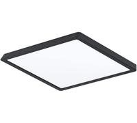 Hamiltion-Plafonnier Led Fueva 5, L X L 28,5 Cm, 1 Lampe Moderne En Acier Et Une Surface De Lumière En Plastique, Plafonnier En Noir, Blanc, Led Blanc Chaud