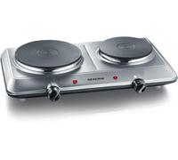 Hamiltion-Plaque De Cuisson Électrique Double 2 500 W, Plaque De Cuisine Pour Logement Étudiant Ou Camping, Plaque Électrique Avec Réglage Continu De La Température, Inox, Kp 1014