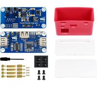 Hamiltion-Poe Ethernet/Usb Hub Hat With Box For Raspberry Pi Zero/Zero W/2 W/Zero Wh/2 Wh,Power Over Ethernet Usb Hub Hat With Case, 1X Rj45 Ethernet Port,3X Usb 2.0 Ports,802.3Af-Compliant