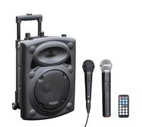 Hamiltion-Port8Vhf-Bt-Enceinte Portable 8""/400W Max Avec 2 Micros (Filaire Et Vhf), Télécommande Et Housse De Protection-Bluetooth, Usb, Sd-Autonomie 4 À 6H