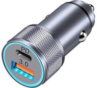 Hamiltion-Prise Allume Cigare Usb 38w 2 Ports, Chargeur Rapide Voiture Usb C, Adaptateur Secteur Compatible Avec Iphone 15/14/13/12/Pro/Max/Plus/Mini/Se, Samsung S24/S23/S22, Xiaomi, Google Pixel 8/7