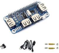 Hamiltion-Raspberry Pi 4 Port Usb Hub Hat Compatible With Usb2.0 1.1 For Various Version Of Raspberry Pi Perfectly Fit Zero/Zero W/Zero Wh Serial Debugging Onboard Usb To Uart