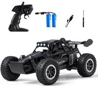Hamiltion-Rc Car Voiture Télécommandée Rc Voitures 1:16 Tout-Terrain Monster Truck Phares À Led, Jouet De Voiture Rc 20 Km/H Cadeau Pour Enfants Garçons 3 4 5-12 (Le Noir)
