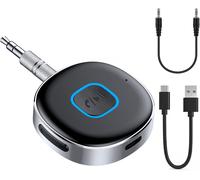 Hamiltion-Recepteur Bluetooth Voiture, Récepteur Bluetooth 5.0, Aux 3.5 Mm Jack Audio Adaptateur, Aux Récepteur Bluetooth Appels Mains Libres Pour Stéréo Voiture/Stéréo Domestique/Haut-Parleur
