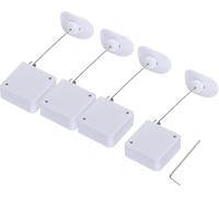 Hamiltion-Rétractable Câble Verrouillage Avec Double Face Adhésif Lent Télécommande Contrôle Sécurité Verrouillage Arc Terminal Pour Tv, Dvd, Télécommande,600G 4Ensemble Blanc