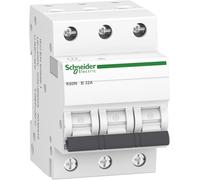 Hamiltion-Schneider A9K01332 Disjoncteur K60N 3P, 32A, B Caractéristiques, 6 Ka, Blanc
