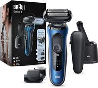 Hamiltion-Series 6 Rasoir Électrique Homme À Grille Sans Fil Bleu, Centre Smartcare, Tondeuse À Barbe, Technologie Wet & Dry, Rechargeable, 60-B7500cc