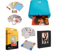 Hamiltion-Step Imprimante Imprimante Photo Mobile Sans Fil Avec Technologie Zinc (Bleu) Pack Cadeau, 2X3