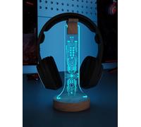 Hamiltion-Support De Casque Lumineux Pour Bureau, Support En Bois Rvb Avec 16 Lumières De Couleur Pour Décoration De Salle De Jeux, Cadeau Cool Pour Homme, Petit Ami