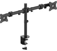 Hamiltion-Support De Moniteur Pour Deux Écrans Jusqu'À 27 Pouces, Inclinable (+/-45°), Pivotant (+/-180°), Rotatif (360°), Réglable En Hauteur, Jusqu'À Vesa 100, Capacité De Charge : 8,0 Kg, Le Noir