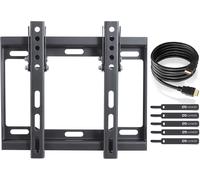 Hamiltion-Support Mural Pour Téléviseur 23-42" (Env. 58-107 Cm) Plat & Incurvé Lcd Led Oled & Tft Inclinable Support Mural Vesa 75 X 75 ¿ 200 X 200 Noir