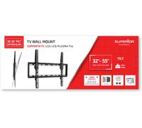 Hamiltion-Supstv005 Support Tv Mural Fixe De 32"" À 55"" (Tilt Extra Slim) Vesa : 200 X 200, 300 X 300, 400 X 200, 400 X 400 Noir