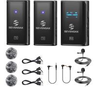 Hamiltion-Système De Micro-Cravate Sans Fil, 2.4Ghz Double Micro-Cravate Avec Stéréo/Mono Pour Caméra Téléphone Iphone Pc Enregistrement Vidéo Vlog Live Stream Skm-W4 K2 (2 Tx+1 Rx)